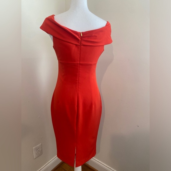 Trina Turk Imperative Portrait Neck Orange Sheath Dress 
Size 2 NWT - Picture 7 of 8